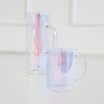 젊은이마켓 오로라 유리컵 에스프레소샷잔 머그컵 커피잔 4type, 오로라 A머그430ml