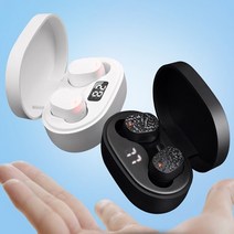 블루투스5.0이어버드 고음질 듀얼무선 생활방수 C타입 기념일 선물 고성능, 블랙 SM-100BT