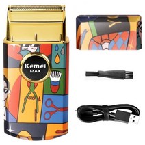 바리깡 이발기 전기 가정용 헤어클리퍼 Kemei전문 이발사 충전식 수염 트리머 낙서 마무리 커팅 머신 무선 작업, [02] KMRS7098, KMRS7098, 02 KMRS7098