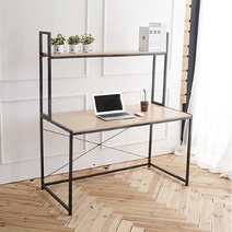 디자인룸즈 [디자인룸즈] 모던 심플 TOP 선반 책상 2color, 화이트