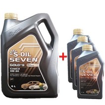에스오일 세븐골드 5W30 6L 1개 +1L 3개 디젤 엔진오일, 4개