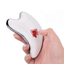 도자기괄사 괄사 유기괄사 옥괄사 전기 얼굴 마사지 충전식 리프팅 도구 긁기 피부 과샤 바디 리프트 구아샤, [03] White with box