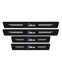 자동차 쇼바 4Pcs 자동차 도어 씰 프로텍터 환영 페달 장식 가죽 스티커 Bmw X1 X2 X3 X4 X5 X6 X7 F39 F25, 02 4Pcs For BMW X6