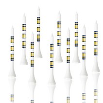 지칸디 대나무 눈금표시 골프티 우드티 나무티 티꽂이 100p, 롱롱티83mm, 화이트/골드
