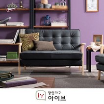 장인가구 아이브 듀이 2인용 인조가죽 소파블랙, 없음