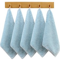 어메니티타올 40수 코마사 무형광 주방 고리수건 70g 5장 핸드타월 세트, 코랄블루 5장