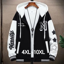 역시즌 남자 빅사이즈 후드 집업 맨투맨 면 남성 긴팔티 티셔츠 4XL-10XL