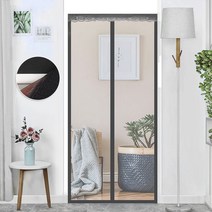 새로운 자기 Anti-Mosquito Net 자동 닫기 스크린 도어 커튼 플라이 곤충 스크린 메쉬 부엌 창 홈 사용자, Grey_110x210cm