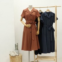 튜브 폴리 버튼 원피스 TUOW22801_강남점