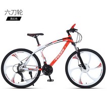 수입자전거 팻바이크 MTB 클래식 입문용 반조립 출퇴근용, 26 Inches, 27 Speed, 6 Knives Red
