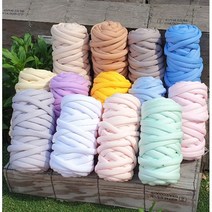 뉴 자이언트얀 빅얀 점보얀 암니팅 핑거니팅 가방 방석 블랭킷 뜨기, 1KG, 네이비N