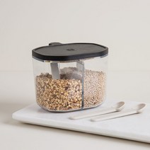인블룸 멀티칸막이 양념통 500ml(스푼포함), 블랙