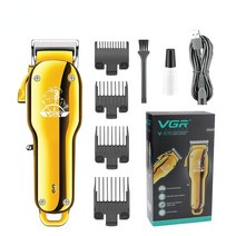 VGR 바리깡 트리머 이발기 클리퍼 낚시찌 조절할 수 있는 기계 무선 헤어 커팅 머신 직업적인 이발 전기 같은 남성용 V, 01 Golden with box
