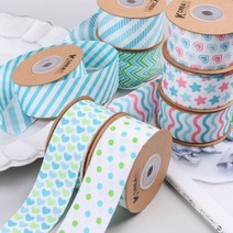 에일린리본 엘로이 원단리본 리본공예diy 포장리본 꽃집리본 포장끈, 3.8cm, 1마 90cm, 06핑크블루별