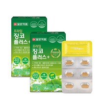 일양약품 프라임 징코 은행잎 플라보놀 알약형 30T2통 두뇌에좋은영양제 선물 할머니 할아버지 부모님