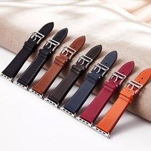재고정리 프랑스 명품 바레니아가죽 애플워치호환 가죽스트랩, 레드, 38-40-41mm