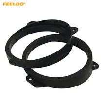 Pro 카오디오 FEELDO-1 쌍 6.5 블랙 자동차 스피커 스페이서 스바루 포레스터 후면 도어 스테레오 수리 링 매트 마운트 홀더 HQ5609