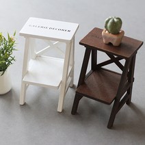 [러블리원] 우드 선반 미니어처 (2color), 화이트