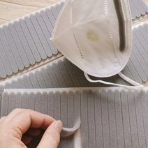 마스크 김서림 방지 쿠션 패드 틈새 방지 안경마스크 피부 보호 받침 지지대, 블랙