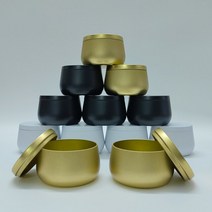 양초만들기 향초 캔들만들기 12pcs 8 온스 화이트 블랙 골드 금속 캔들 항아리 뚜껑 대량 도매 빈 촛불 틴, 06 4black4gold4white