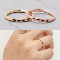 오노마 오노마 ONM 14K 로즈골드 골드 할로우 다이아 컷팅 금 반지 9호 (9594780)