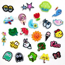 다이찌몰 미니 자수 와펜 열접착 패치 모음, 1개, 034번 축구공