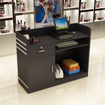 식당카운터 계산대 카운터 포스기 매장 인포데스크 테이블 프론트 접수대 미용실 37, 흑갈색