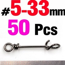 호환 낚시배 바다낚시배요트 부품 50pcs 연결 클립 스테인레스 스틸 회전 스프링 클립 클램프 버클 커넥터 태클 액세서리, 크기 5-33mm-50pcs