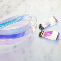 클레이앤데코 홀로그램 PVC 리본 16mm, 투명