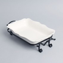 철제받침 직사각밧드(중) /부페접시/직사각볼/케이터링