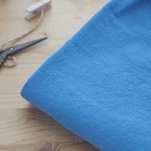 행복바느질 면원단 바이오워싱 면 슬러브 원단, 블루