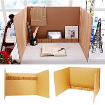 국내생산 종이 칸막이 독서실 가림막 책상 가리개 골판지 공부 칸막이 가림판, 2.상단선반형 가림막