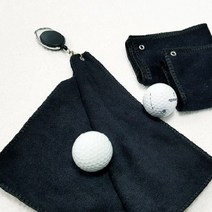 (이거찜) 골프 타올 수건 골프공타올 골프채타월, 타올1p+와이어릴1p