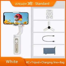 스마트폰짐벌 삼각대 공식 스마트폰 짐벌 축 핸드헬드 안정기 폰 셀카 스틱 삼각대, 협력사, 아이스테디 X2 화이트