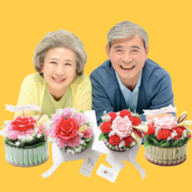 심플이즈 돈다발케이크 돈뽑기 부모님생신 생일선물 비누꽃 용돈박스, 레드