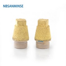 NBSANME-SCQ 1/8 1/4 3/8 1/2 3/4 소음기 머플러 공압 공기 배기 소결 구리 황동 10 개/묶음, [02] 3/4