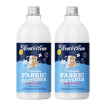 니트앤클린 프리미엄 퍼퓸 섬유유연제 베이비파우더, 2개, 1000ml