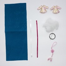 늘솜큐 미니어쳐 DIY 양단 키링 여자 한복 31번