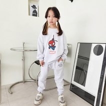 디즈니 마블 원마일웨어 아동 셋업 상하 세트 (백염그레이)