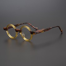 [수제안경테] 7782 다각 뿔테 안경 수제 가벼운 특이한 패션 안경테