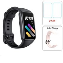 심박계 심박 센서 아너 밴드 7 스마트 혈액 산소 1.47 인치 AMOLED 스크린 심박수 추적기 2 주 배터리 수, 08 black add pink