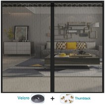 방충망 모기장 틀 교체 주름 폴딩도어 자바라 시공 현관 방범 미세먼지 제작 셀프 슬라이드 상가 여닫이 접이식 도구가 필요없는 자기 여름 안티 버그 플라이 도어 커튼 메쉬 자동, 검은색, 90x210cm