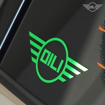 MINI 미니쿠퍼 한글로고스티커, 150x67mm, 초록