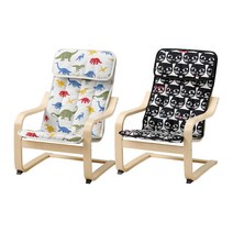 이케아 POANG 포엥 어린이암체어 풀세트패턴커버포함아기의자유아의자, 고양이패턴_294.175.93