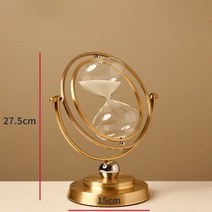 모래시계 모래멍 30 분 회전 모래 시계 타이머 주방 학교 모던 철제 티타이머 홈 데코, D_30min