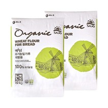 맥선 유기농 밀가루 제빵용 강력분 10kg X 2개입, 2개