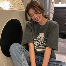 제이제이헤라 여성용 캐쥬얼 트렌드 면혼방 반팔티 T-8