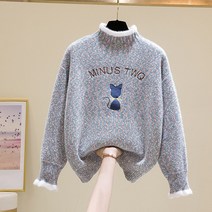 반목 니트 여성 knit 2591# 세미 와이드에 가을 겨울 모조 밍크 톱을 입다 뉴타임즈 Z