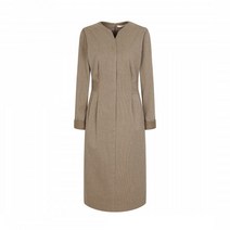 더아이잗 허리 장식 핀턱 스트라이프 원피스 IJBA0OP22