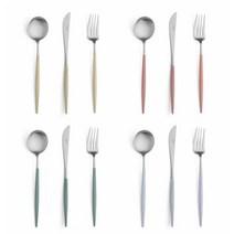 큐티폴 고아 파스텔 디너 커트러리 3종 1인조 4colors, 아이보리